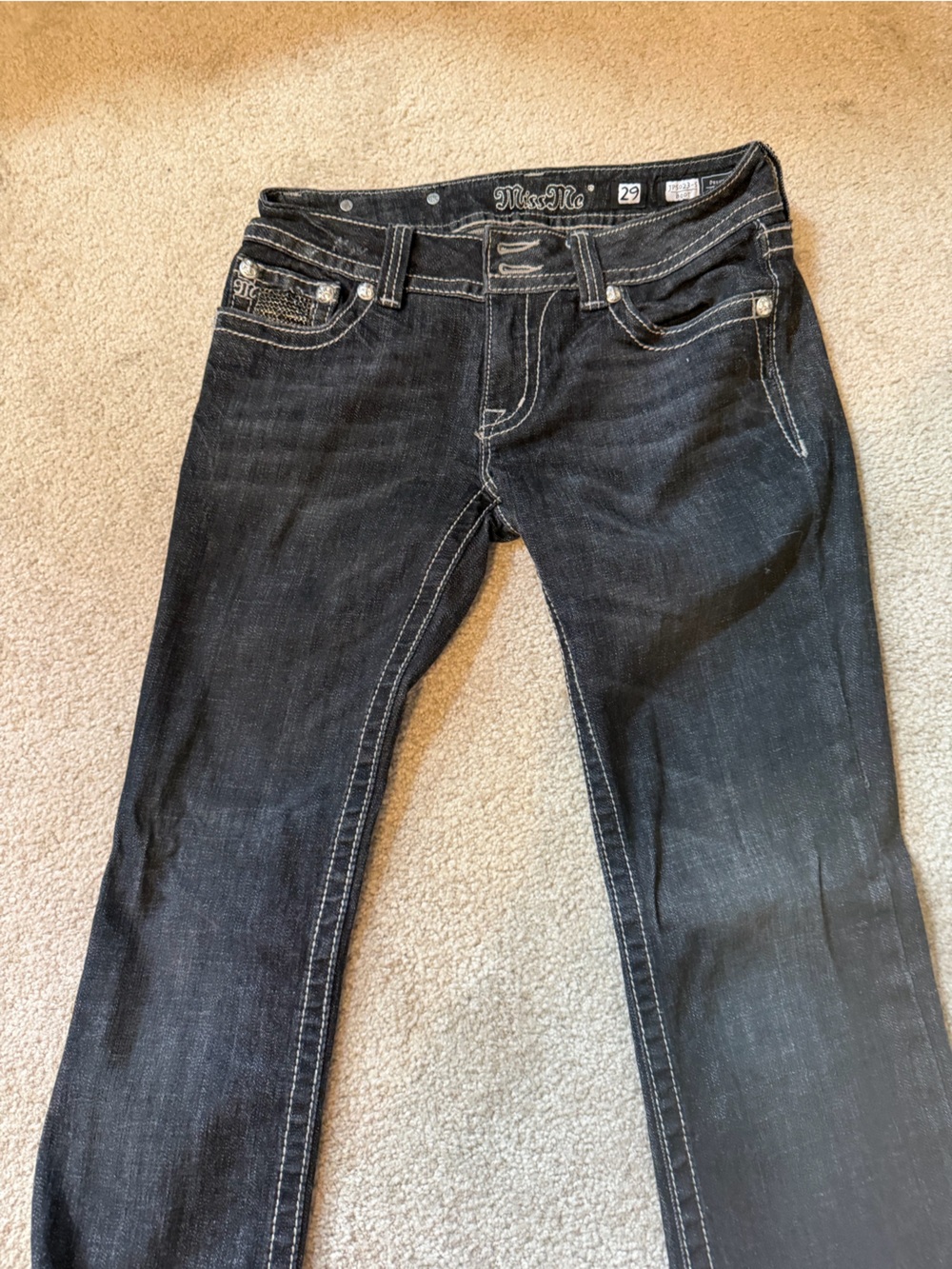 Miss Me Skinny Jeans in Dark Wash Black